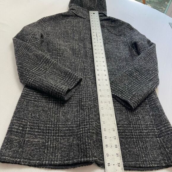 NWT THAKOON Addition Wool Blend Gray Melange Hooded Blazer Coat Jacket Size M - Picture 10 of 10